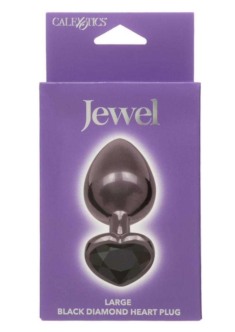 Jewel Black Diamond Heart Anal Plug
