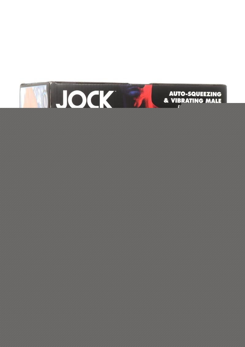 Jock Vibrating and Squeezing Male Masturbator with Posable Dildo