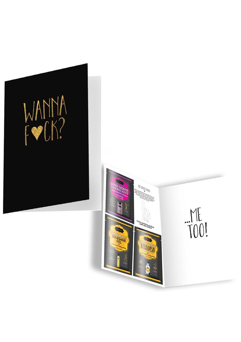 Kama Sutra Naughty Notes Greeting Card Wanna Bang