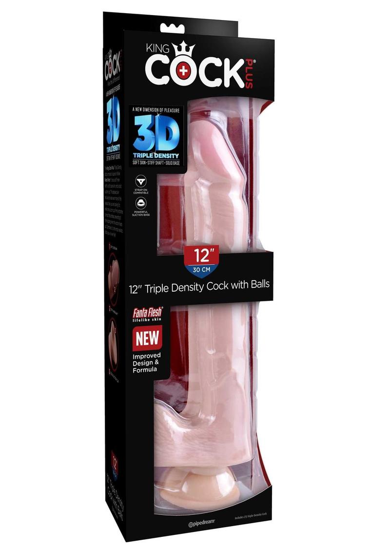 King Cock Plus Triple Density Dildo with Balls
