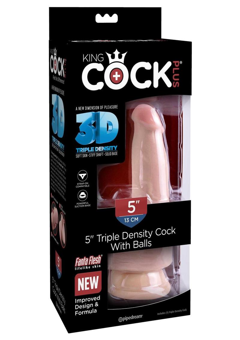 King Cock Plus Triple Density Dildo with Balls