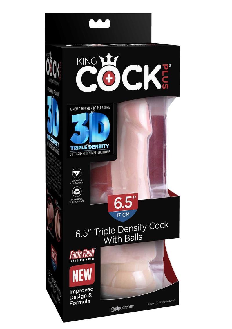 King Cock Plus Triple Density Dildo with Balls