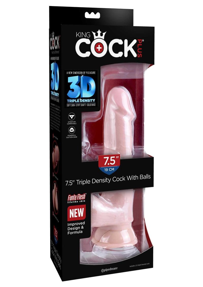 King Cock Plus Triple Density Dildo with Balls