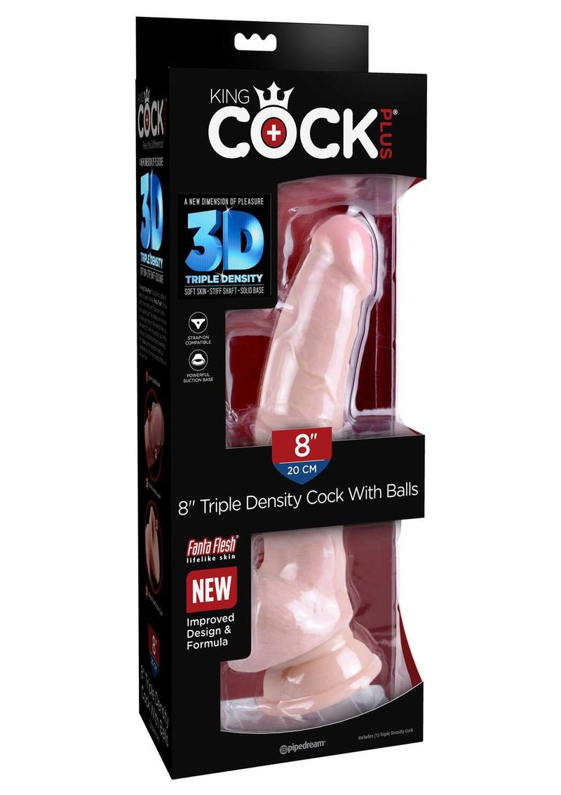 King Cock Plus Triple Density Dildo with Balls