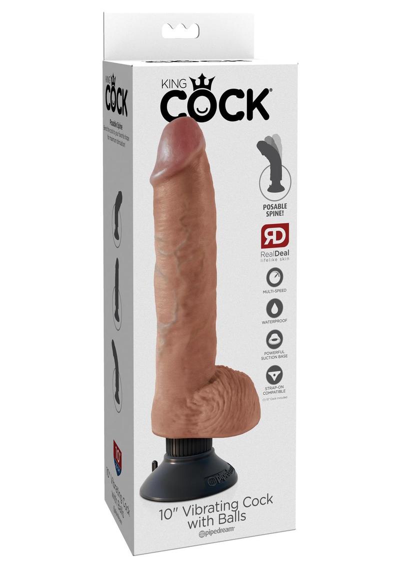 King Cock Vibrating Dildo with Balls