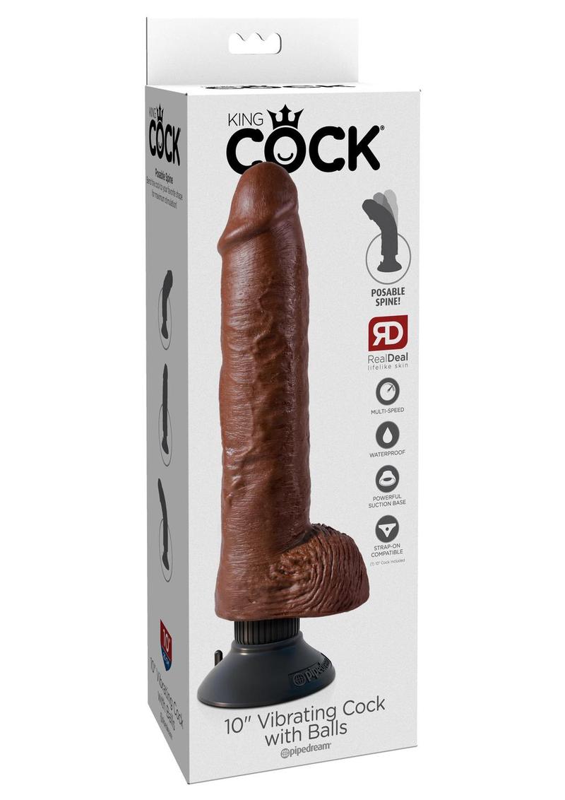 King Cock Vibrating Dildo with Balls