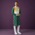 Men's Embroidered Ombre Kurta