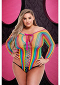 Lace-Up Rainbow Teddy