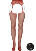 Le Desir Fishnet and Lace Garterbelt Stocking - Queen - Sunset Glow
