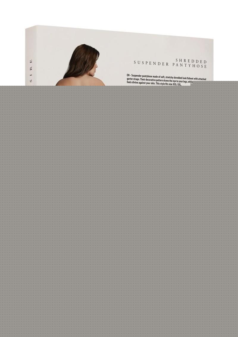 Le Desir Shredded Suspender Pantyhose