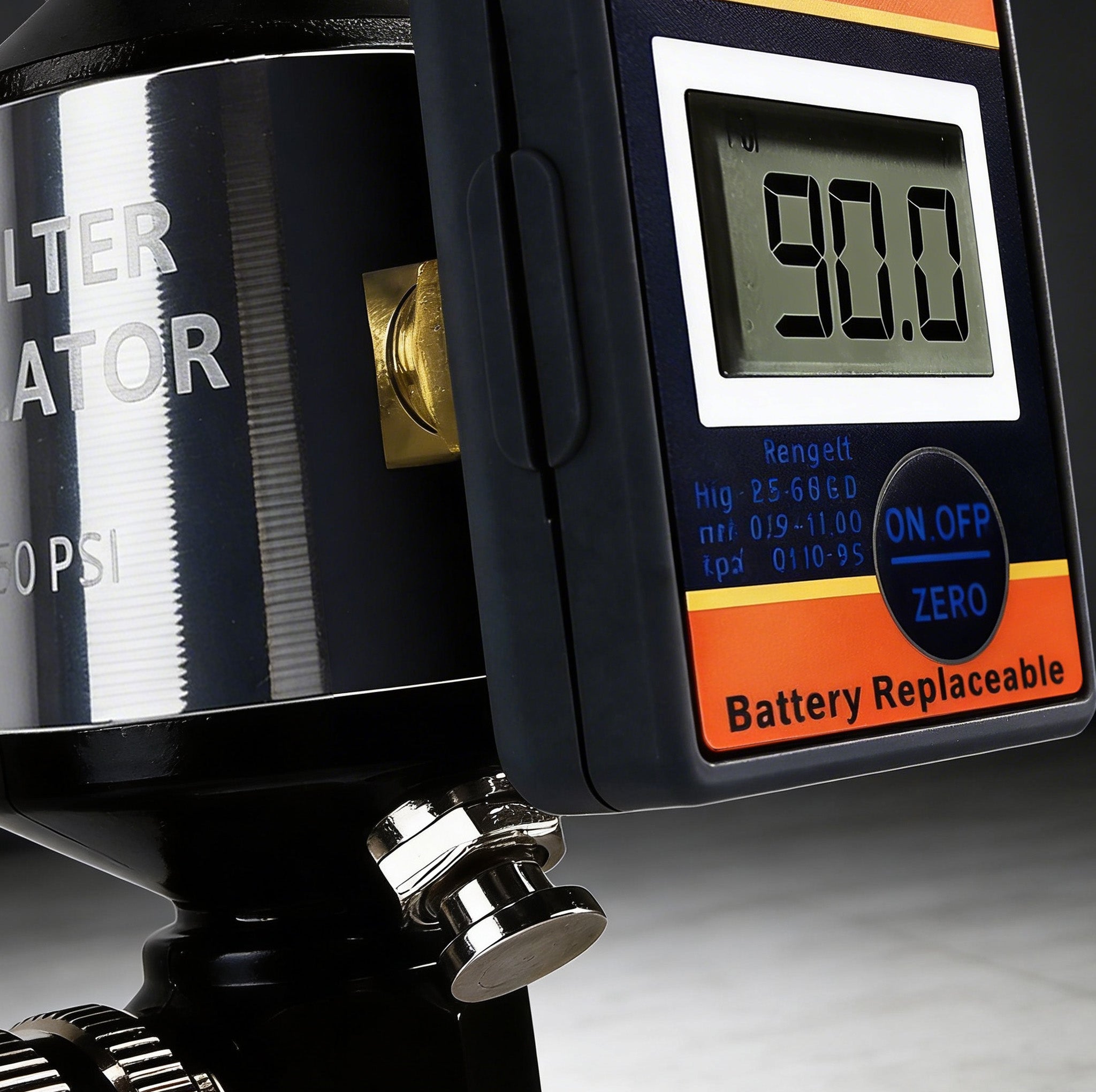 Professional 2-in-1 Air Filter System - 160 PSI Digital Regulator with Water Separator (AI303-R2)