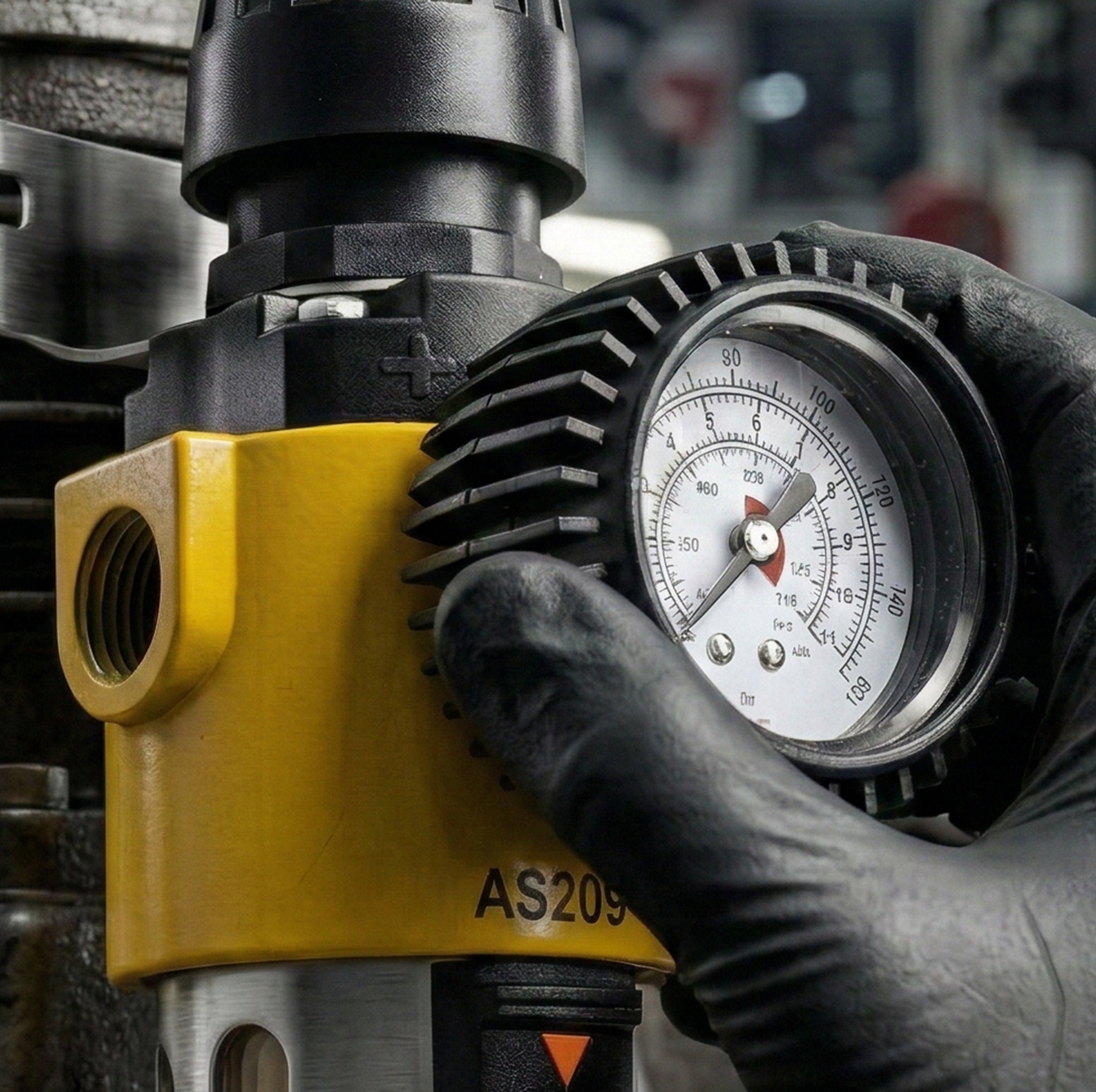 1/2" NPT Air Compressor Filter Regulator Combo - 160 PSI Heavy-Duty System (AS209)