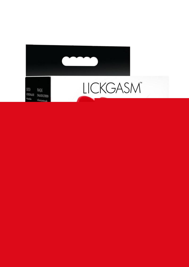Lickgasm Sweet Kiss Kissing and Vibrating Rechargeable Silicone Clitoral Stimulator - Red/White Swirl