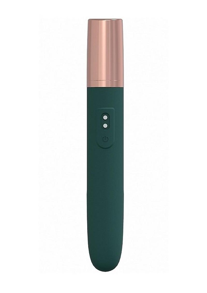 Loveline The Traveler Rechargeable 10 Speed Travel Vibrator - Green - Holds Lubricant