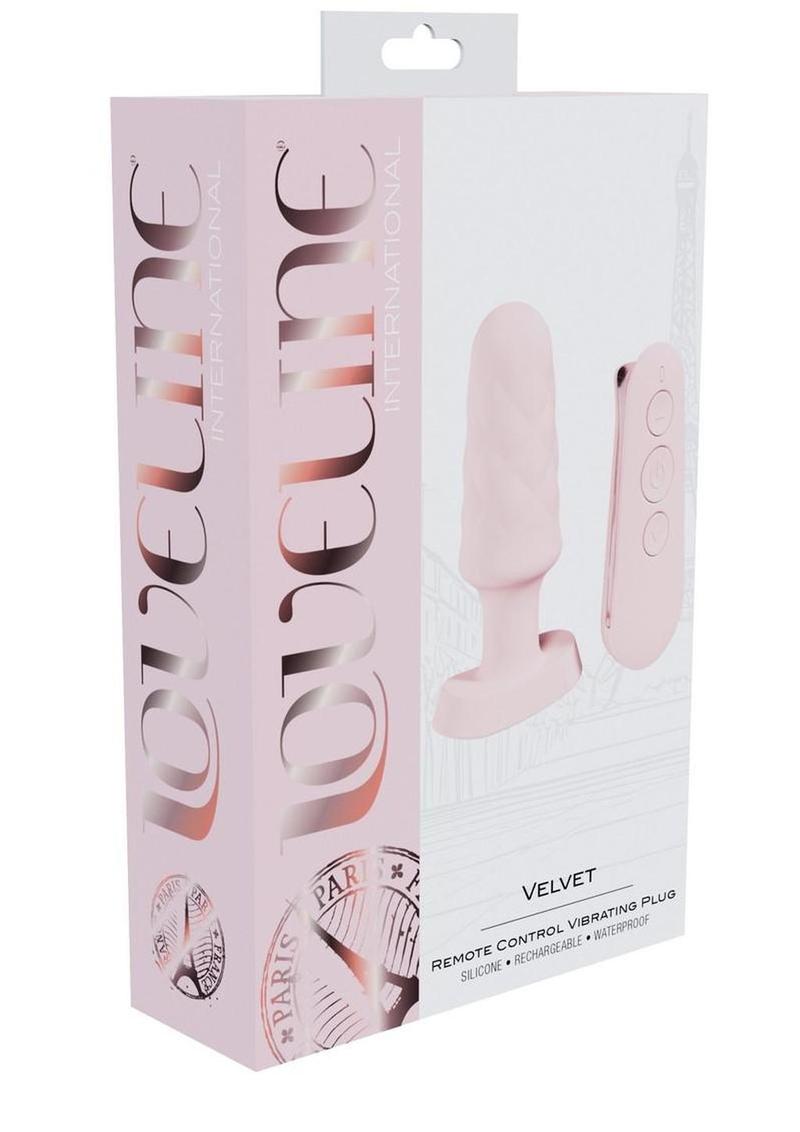 Loveline Velvet Silicone Rechargeable Vibrating Anal Plug with Remote