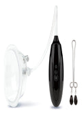 Lux Fetish Rechargeable Pussy Pump with Clit Clamp