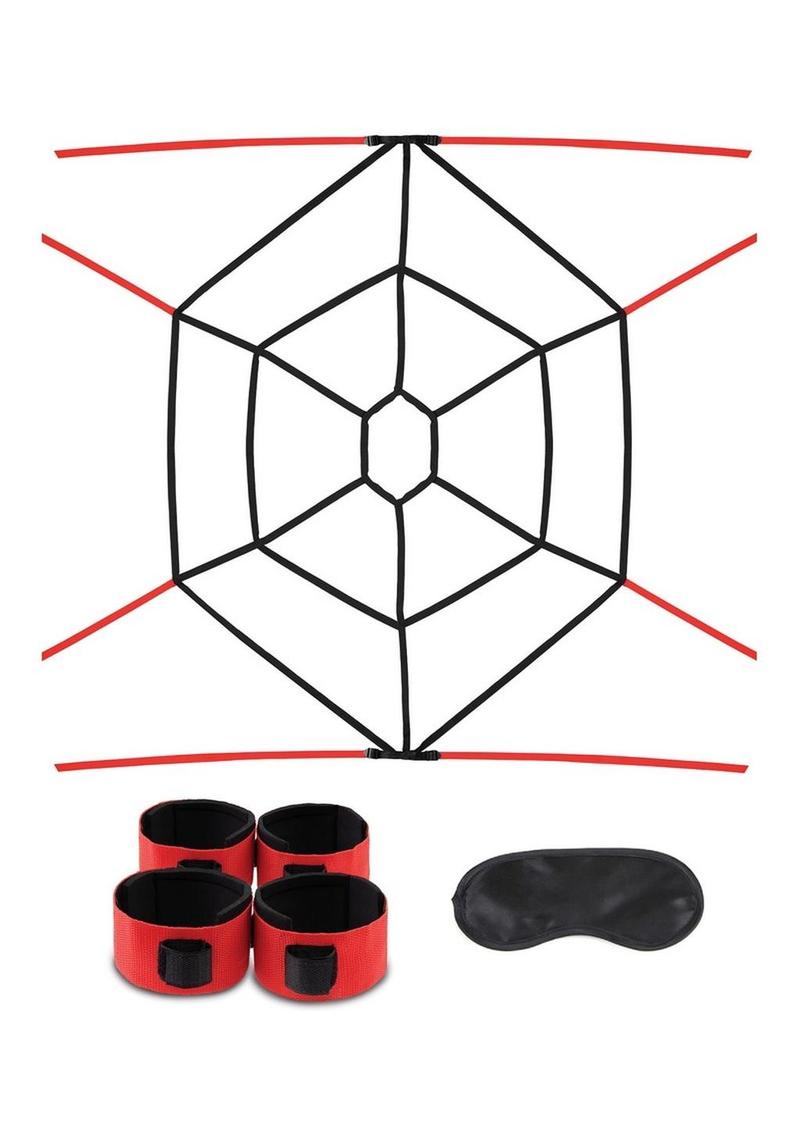 Lux Fetish Webbed Up Bedspreader Restriant System