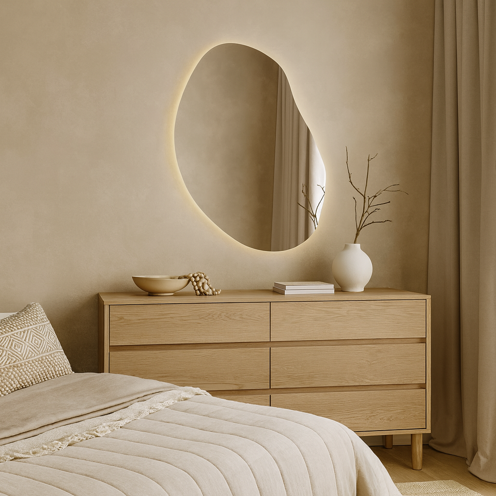 LED Bathroom Mirror with Lights | Irregular Vanity Mirror | Touch Sensor | Custom Sizes