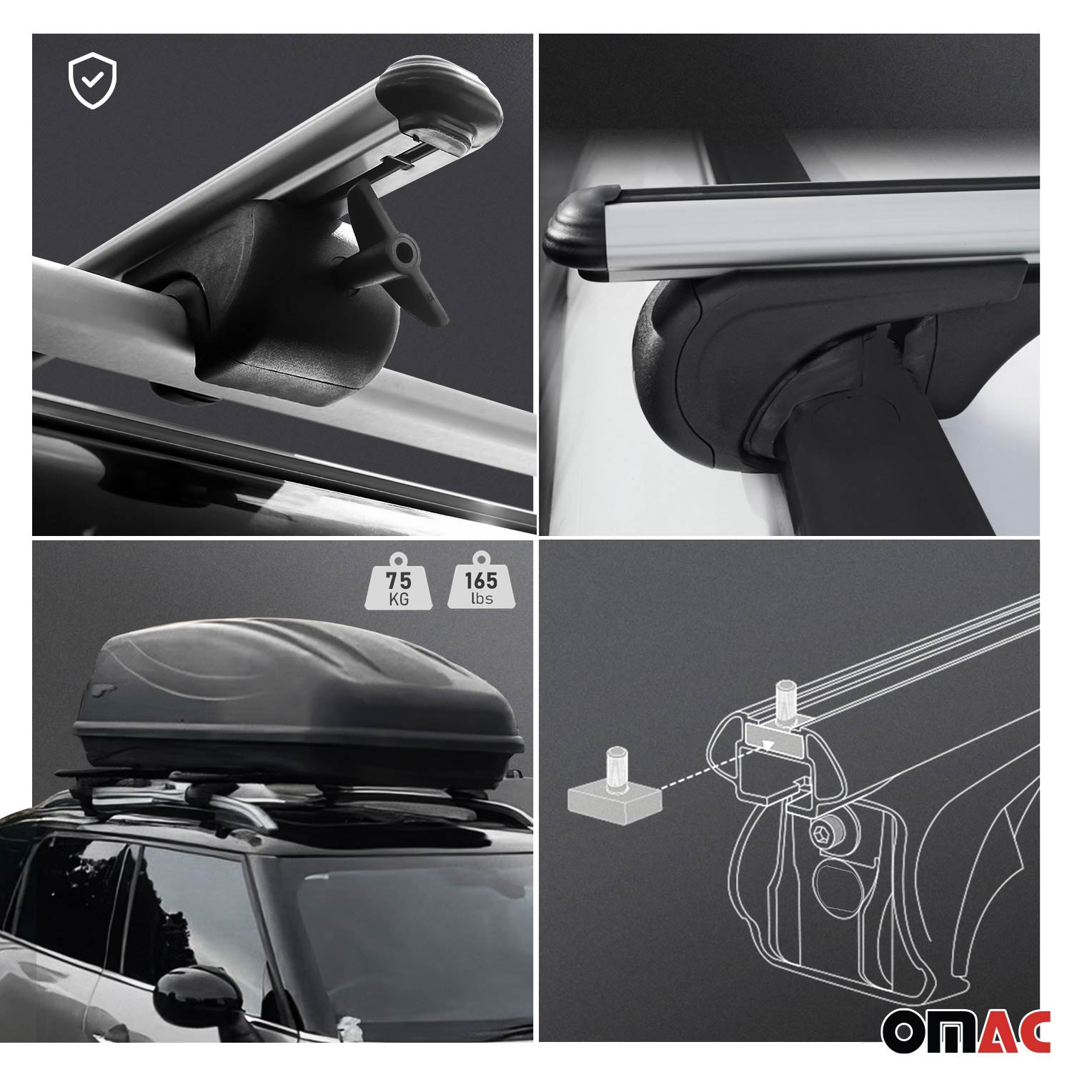 2005-2010 Honda Odyssey Roof Rack Cross Bars Silver