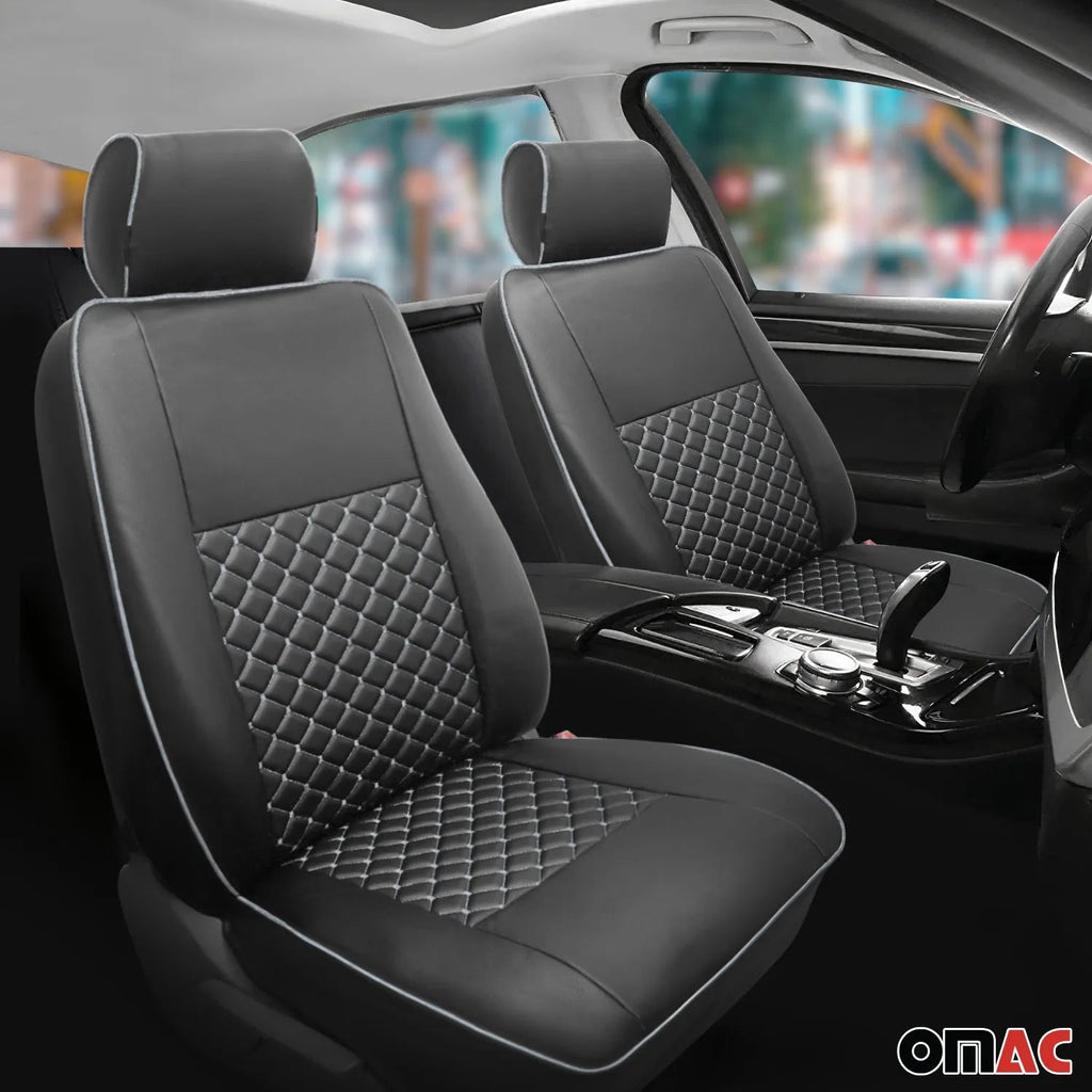 2015-2026 Ford Transit Leather Custom fit Car Seat Cover Black White