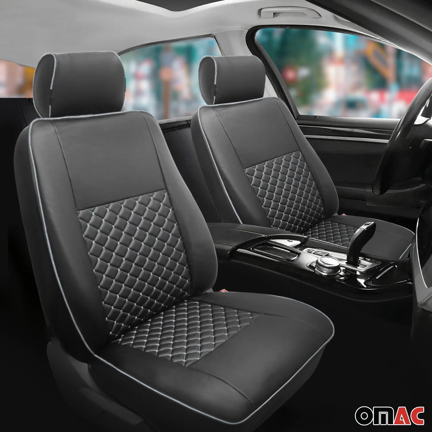 2015-2026 Ford Transit Leather Custom fit Car Seat Cover Black White