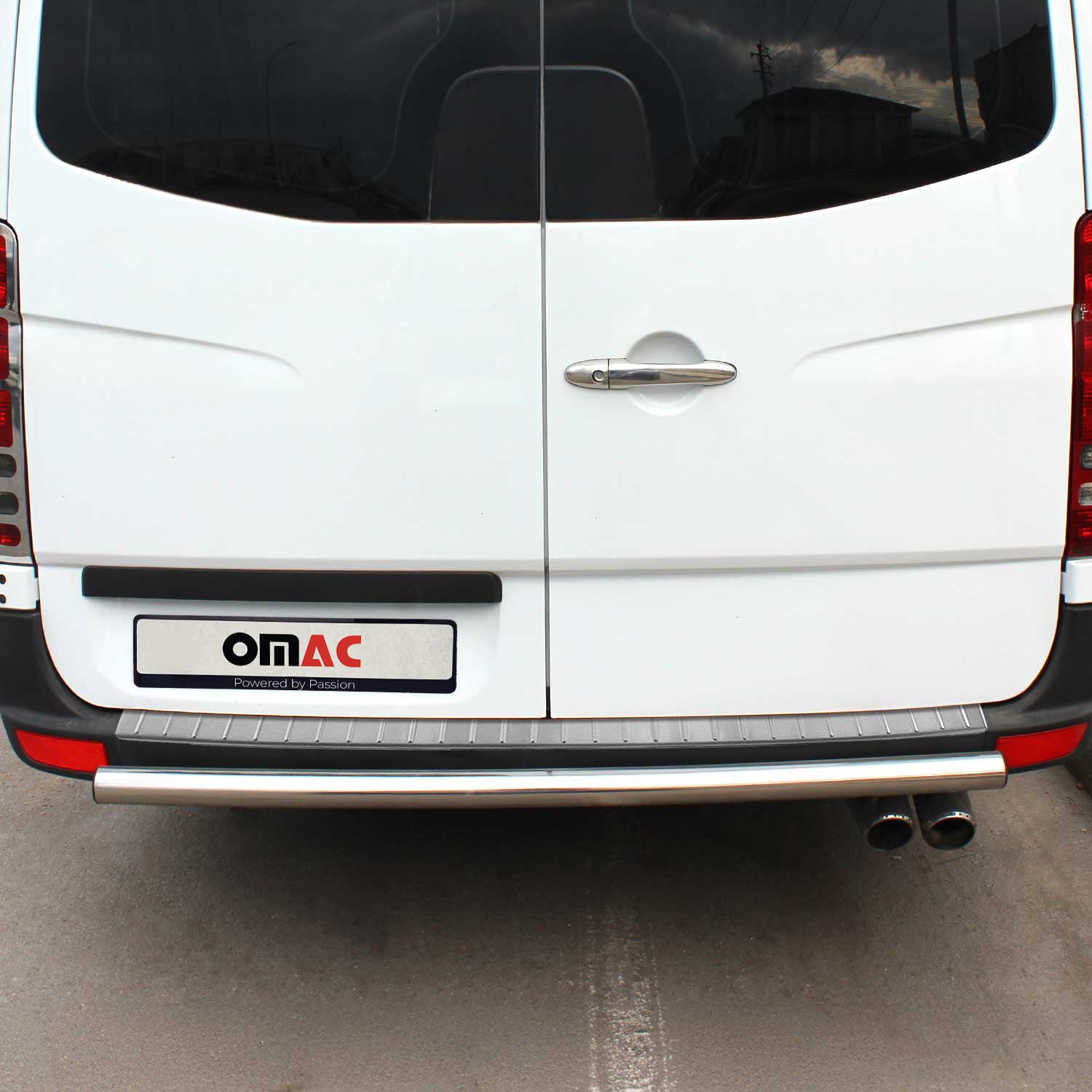 2006-2017 VW Crafter Rear Bumper Guard Stainless Steel Brushed