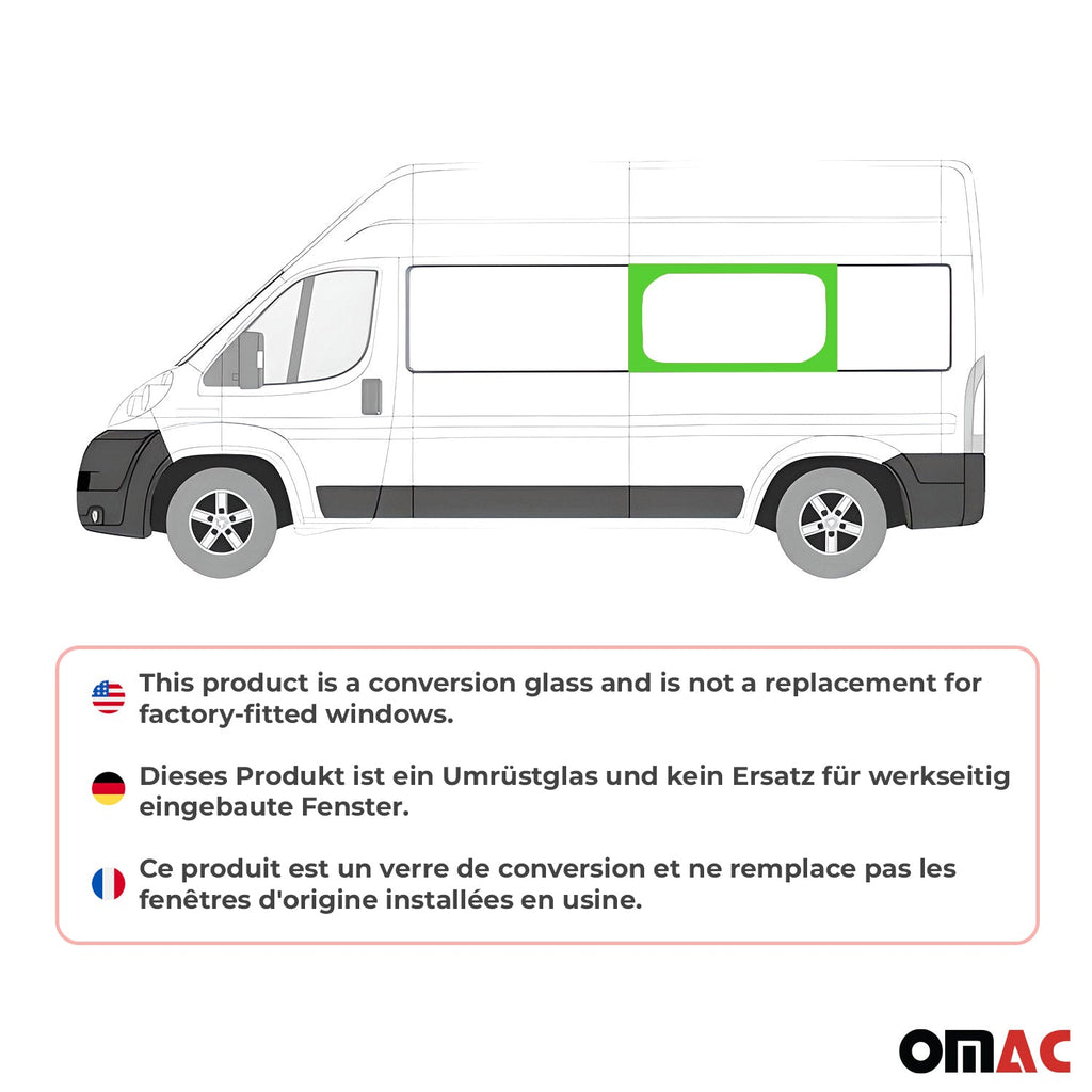 2014-2024 RAM ProMaster Window Glass Mid Left Side L3 L4 Black