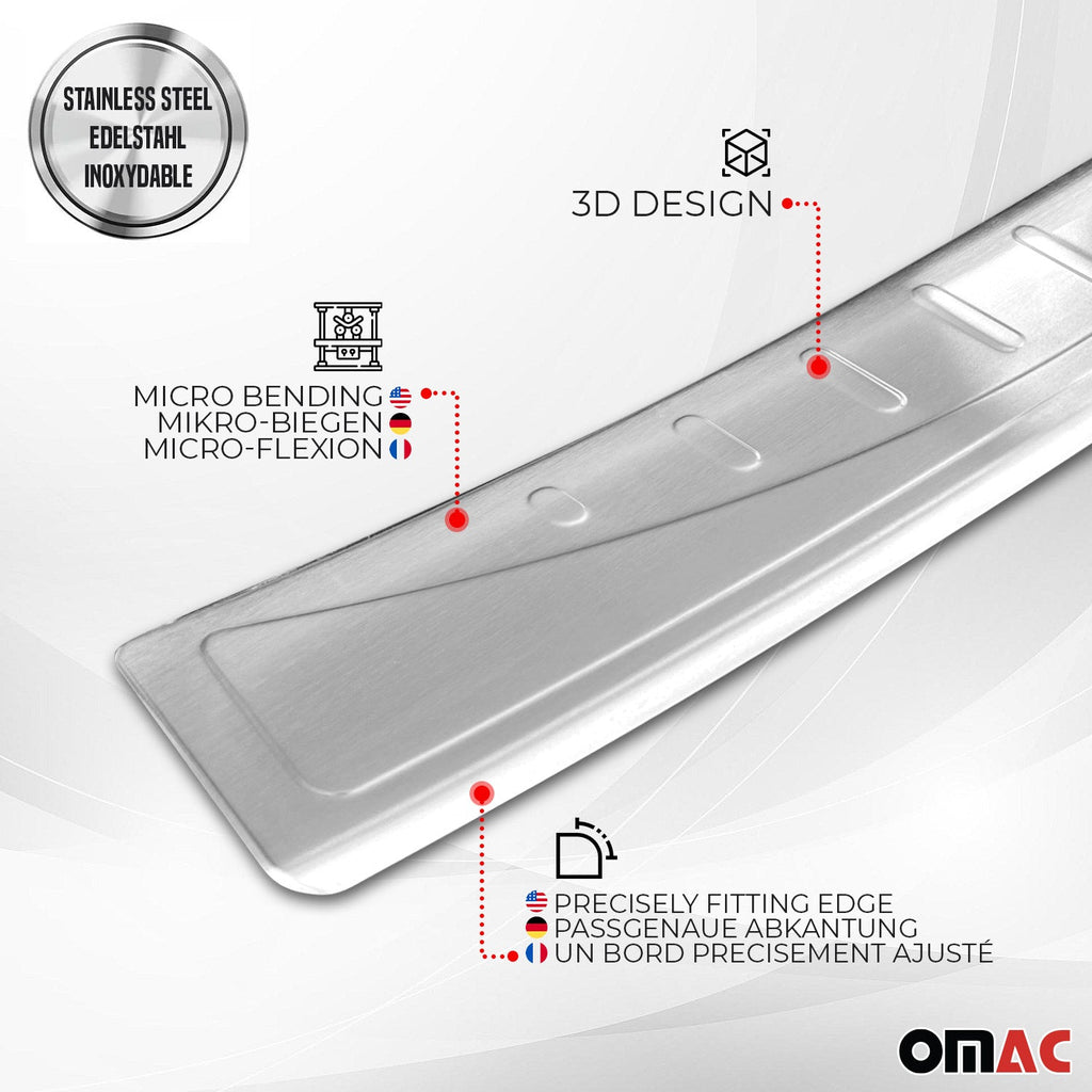 2008-2014 BMW X6 E71 Rear Bumper Guard Stainless Steel Brushed