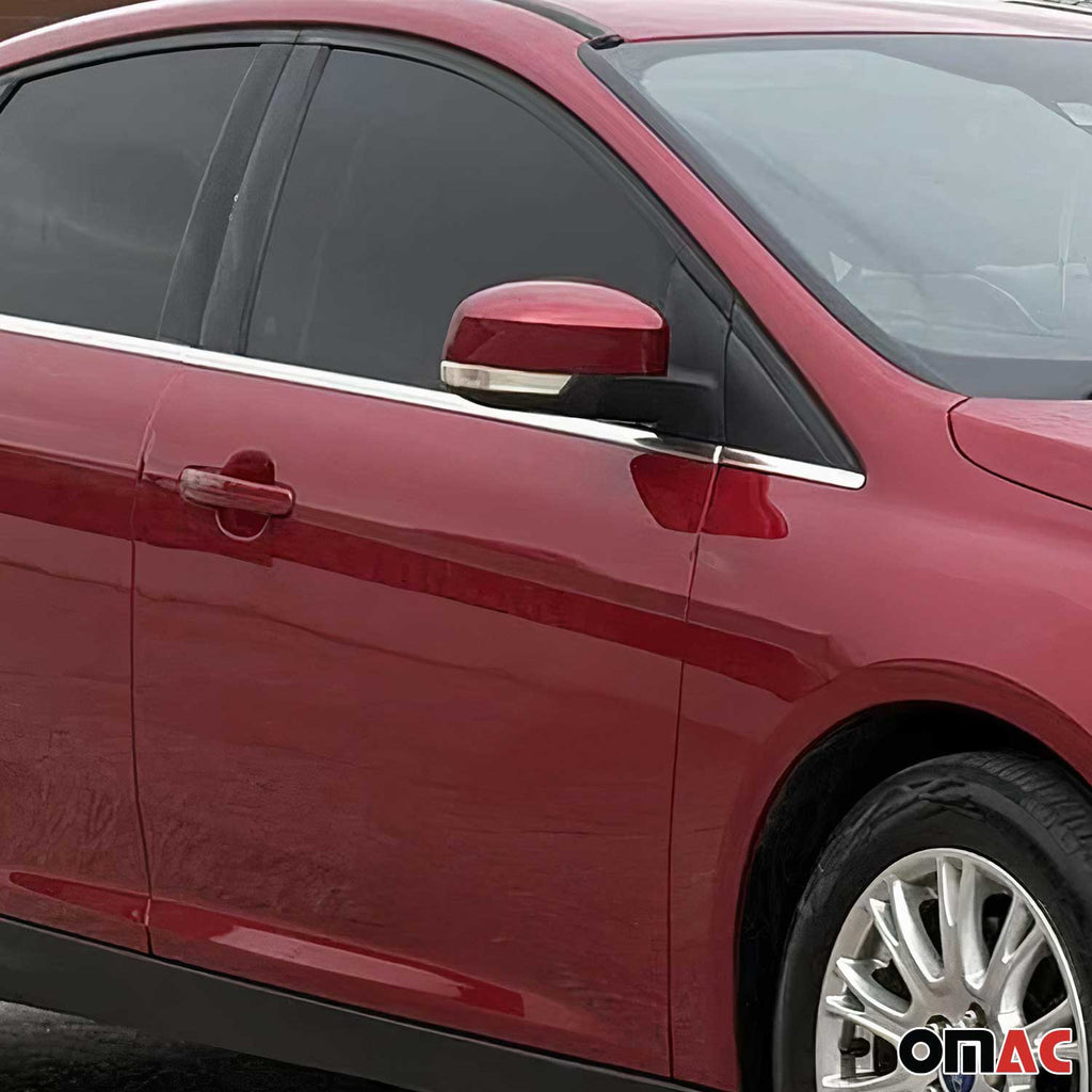 2012-2018 Ford Focus Sedan Window Molding Trim Streamer Stainless Steel