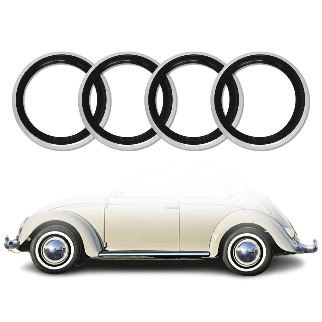 4x Portawalls Black White Wall Tire Insert 13" Rims Sidewall Set