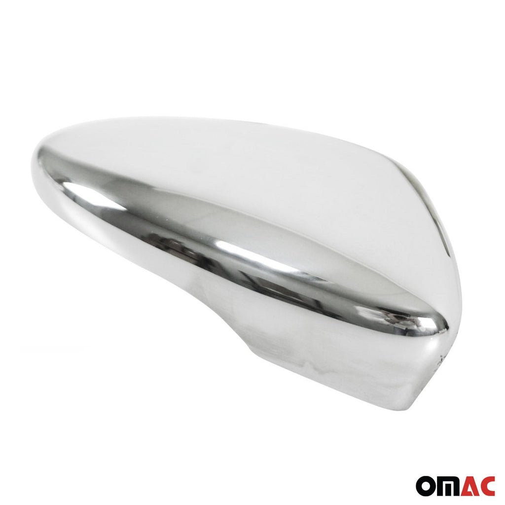 2012-2014 VW Passat B7 Side Mirror Cover Caps Stainless Steel Silver 2 Pcs