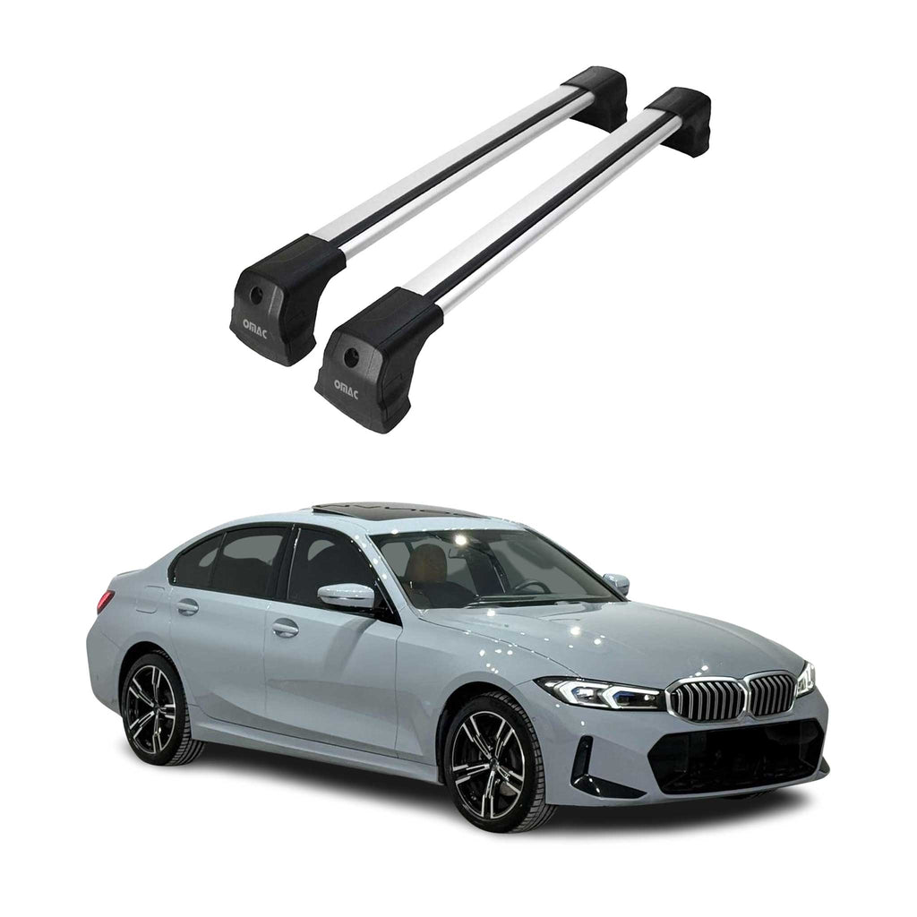 For 2019-2026 BMW 3 Series G20 G80 Roof Rack Cross Bars Silver