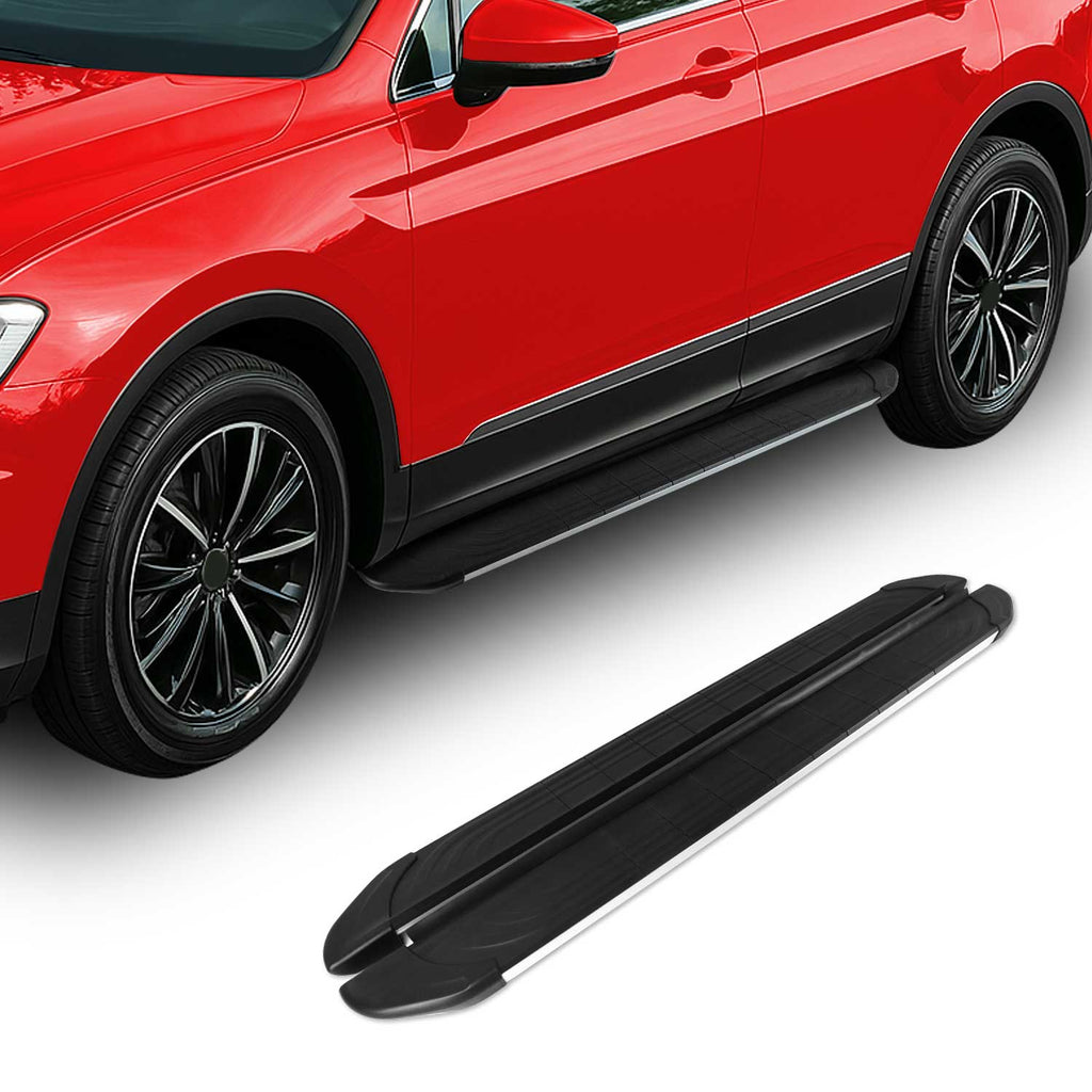 2015-2022 RAM ProMaster City Running Boards Side Steps Silver & Black