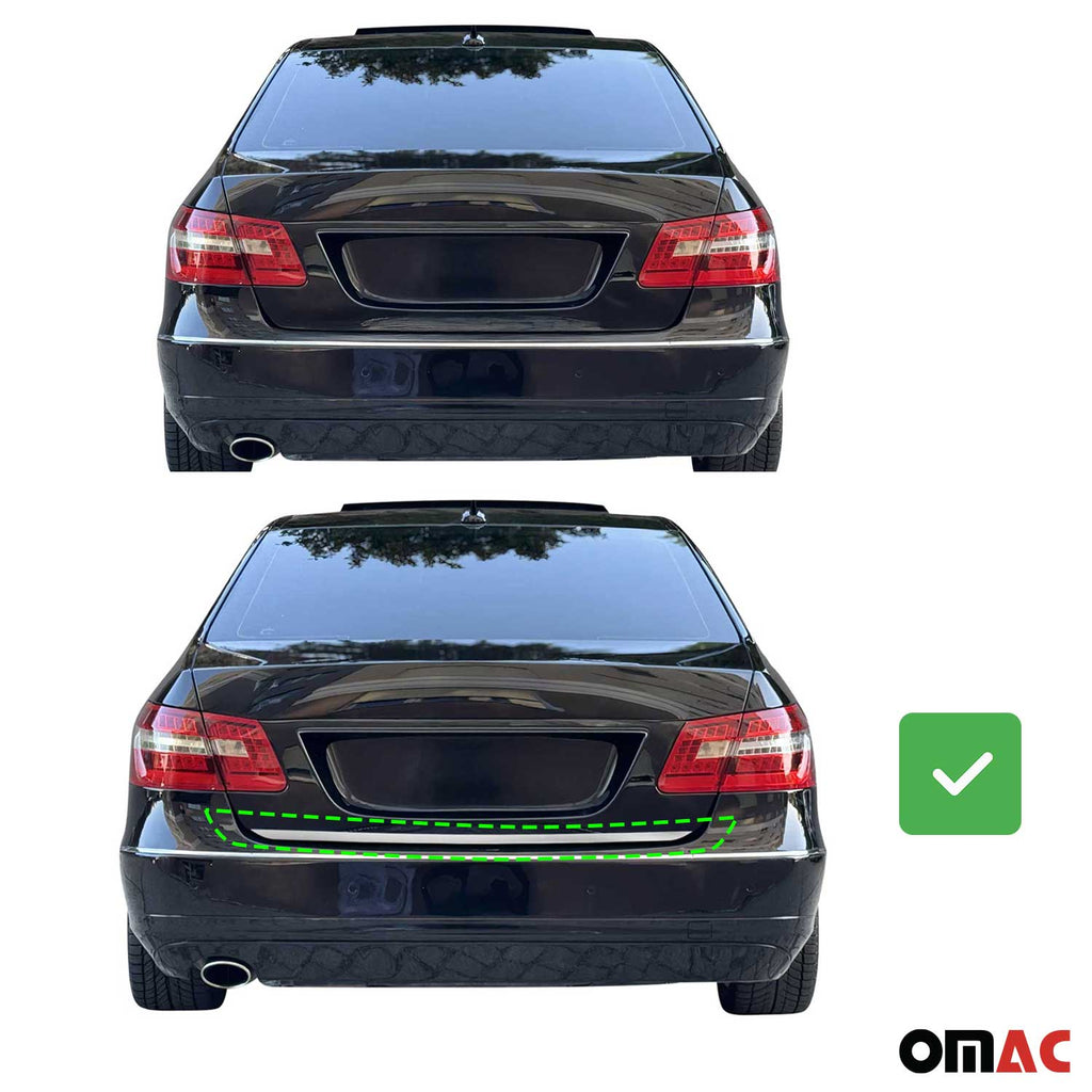 2010-2016 Mercedes E Class W212 Sedan Rear Trunk Molding Trim Stainless Steel