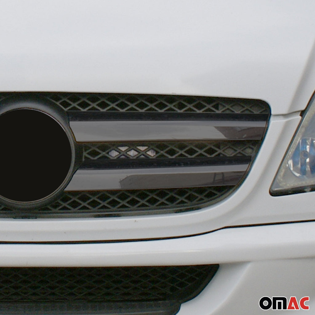 2006-2013 Mercedes Sprinter W906 Front Bumper Grill Trim Stainless Steel Dark 4x