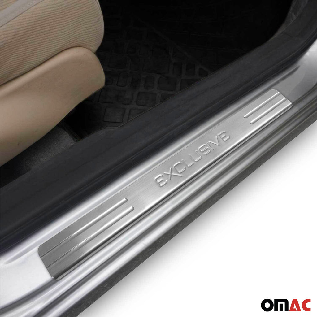 Ford Explorer Edge Door Sill Scuff Plate Scratch Protector Exclusive Stainless Steel Silver 4Pcs