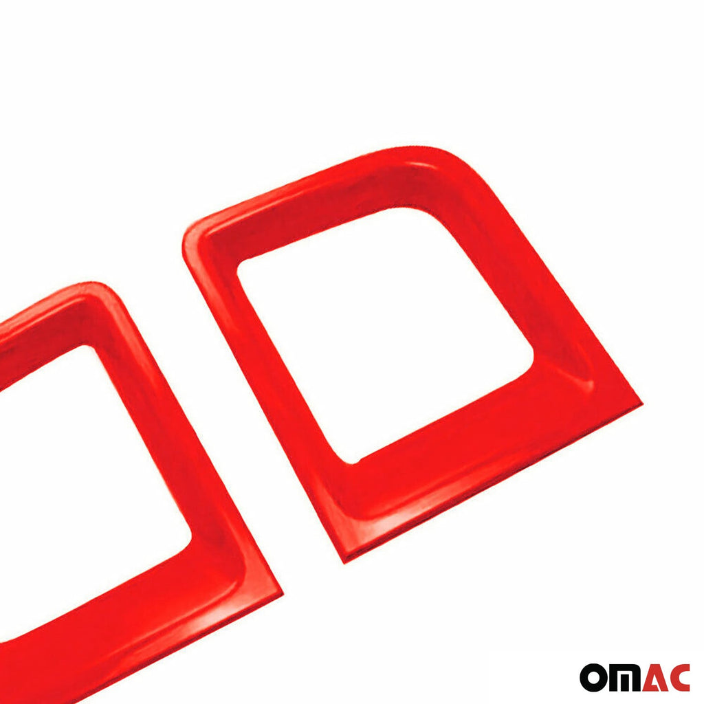 2015-2018 Jeep Renegade Front Bumper Grill Trim Molding ABS Red 2Pcs