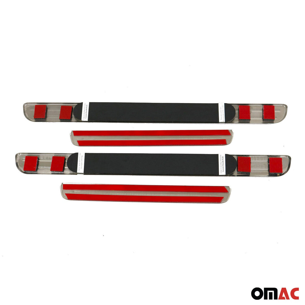 Mercedes GLK GLC Class Door Sill Scuff Plate Illuminated Sport Steel Silver 4 Pcs