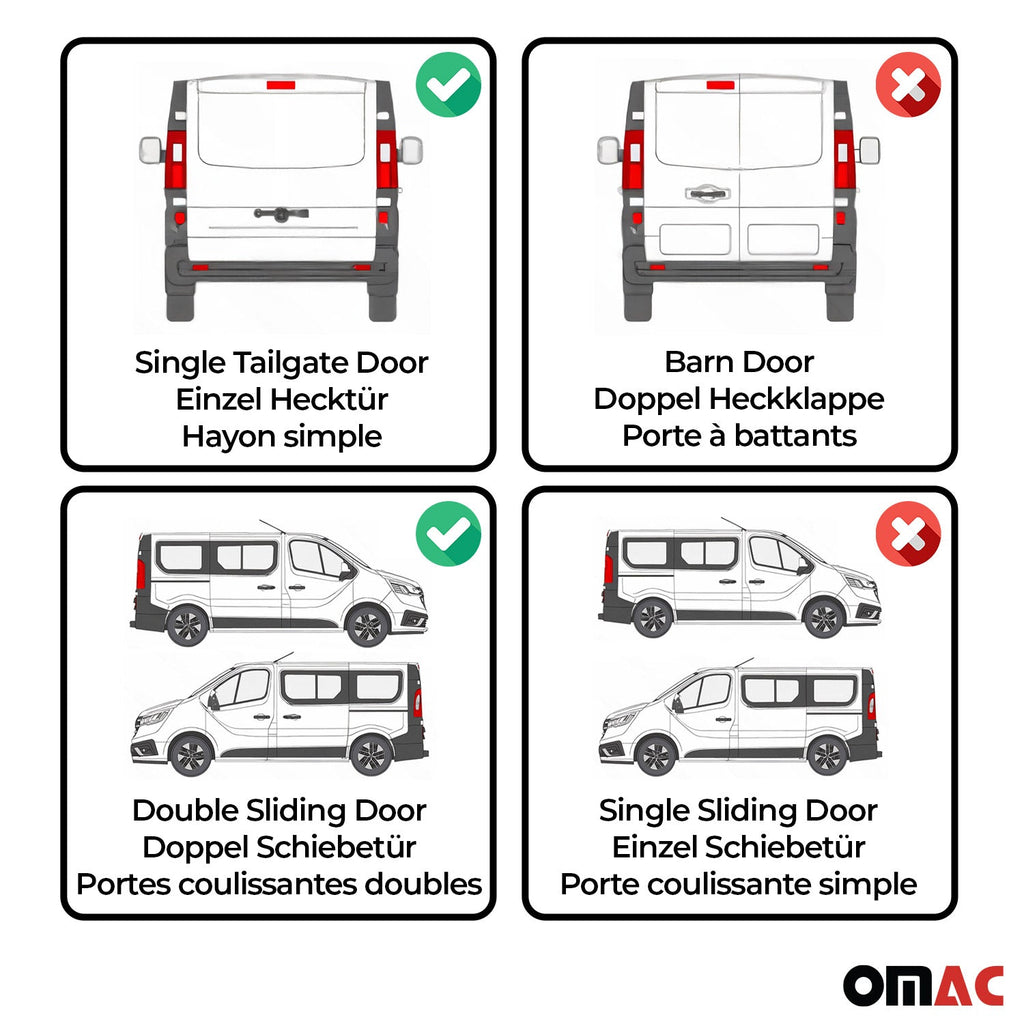 1992-2003 VW Eurovan Side Window Curtain Sunshade Sliding Door 2x Barn Door 1x