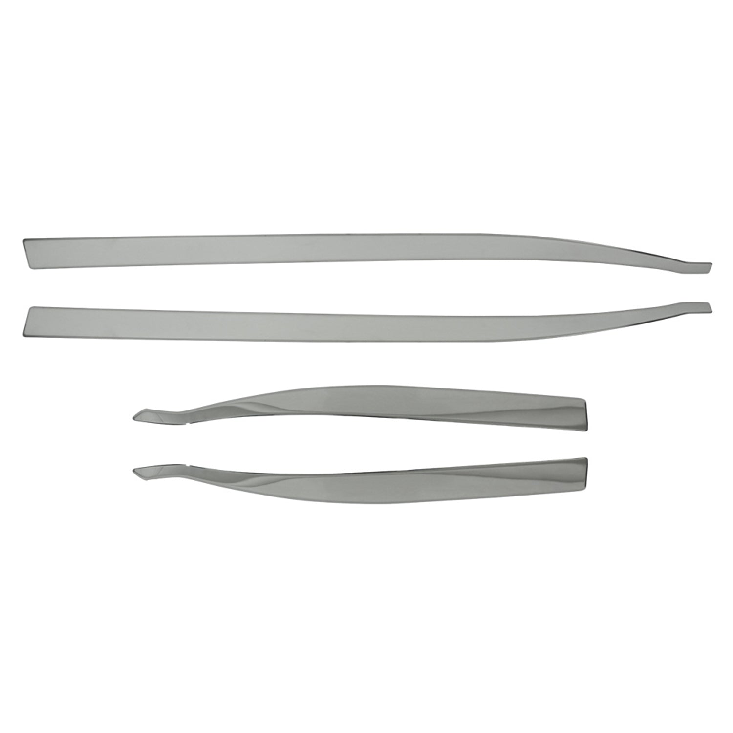 2019-2024 Jeep Renegade Side Door Molding Trim Skirt Garnish Steel Silver 4x