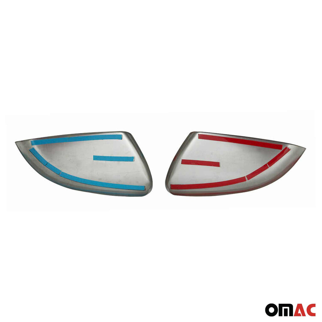 2010-2014 VW Golf Mk6 Side Mirror Cover Caps Matt Stainless Steel Silver 2 Pcs