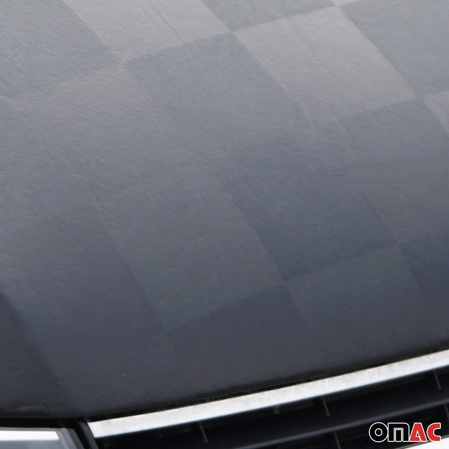 2009-2017 VW Tiguan Car Bonnet Mask Hood Bra Black Chequered 1 Pc