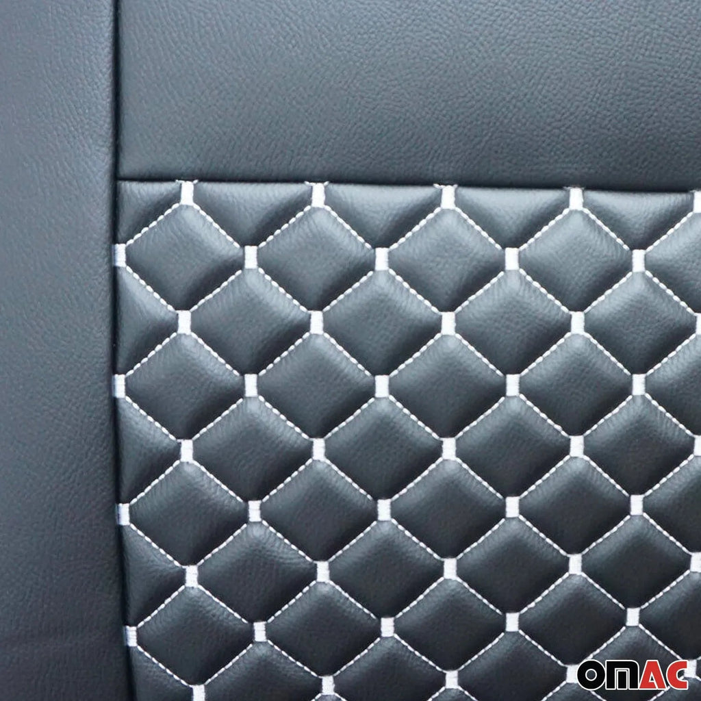 2015-2026 Ford Transit Leather Custom fit Car Seat Cover Black White