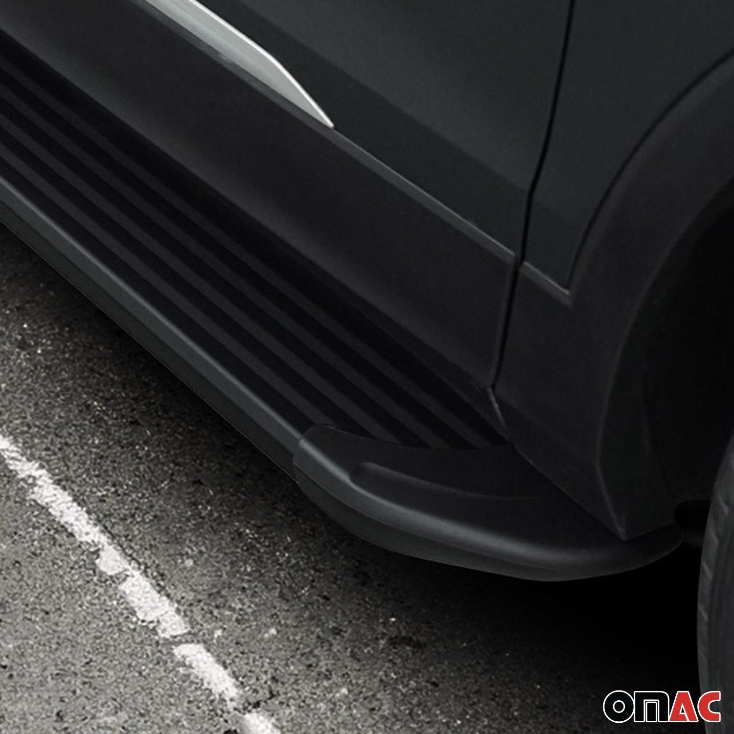 2018-2026 Volvo XC60 Side Step Nerf Bars Running Boards Black Alu 2Pcs