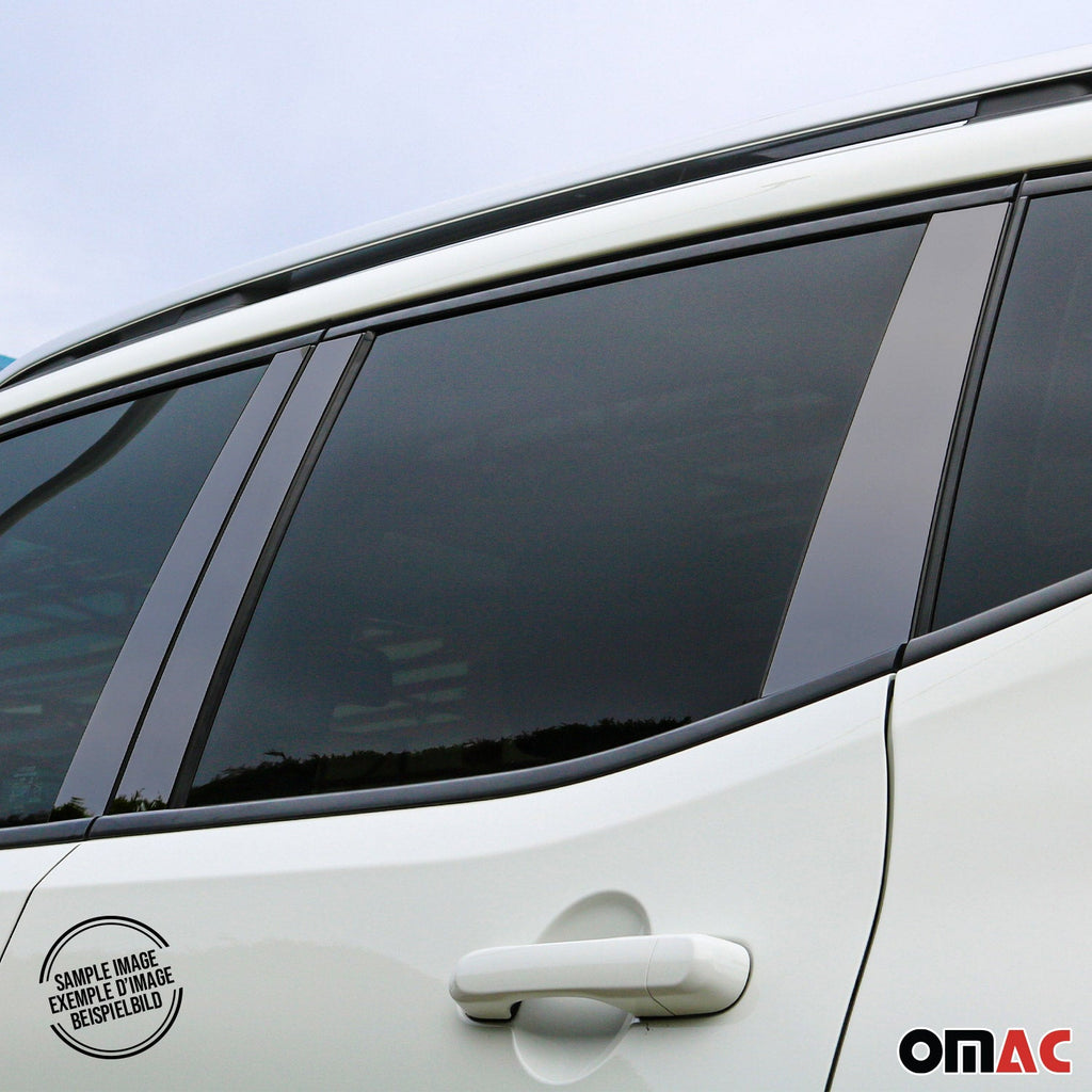 2012-2016 Honda CR-V Window B Pillar Posts Door Trim Cover Stainless Steel Dark 6x