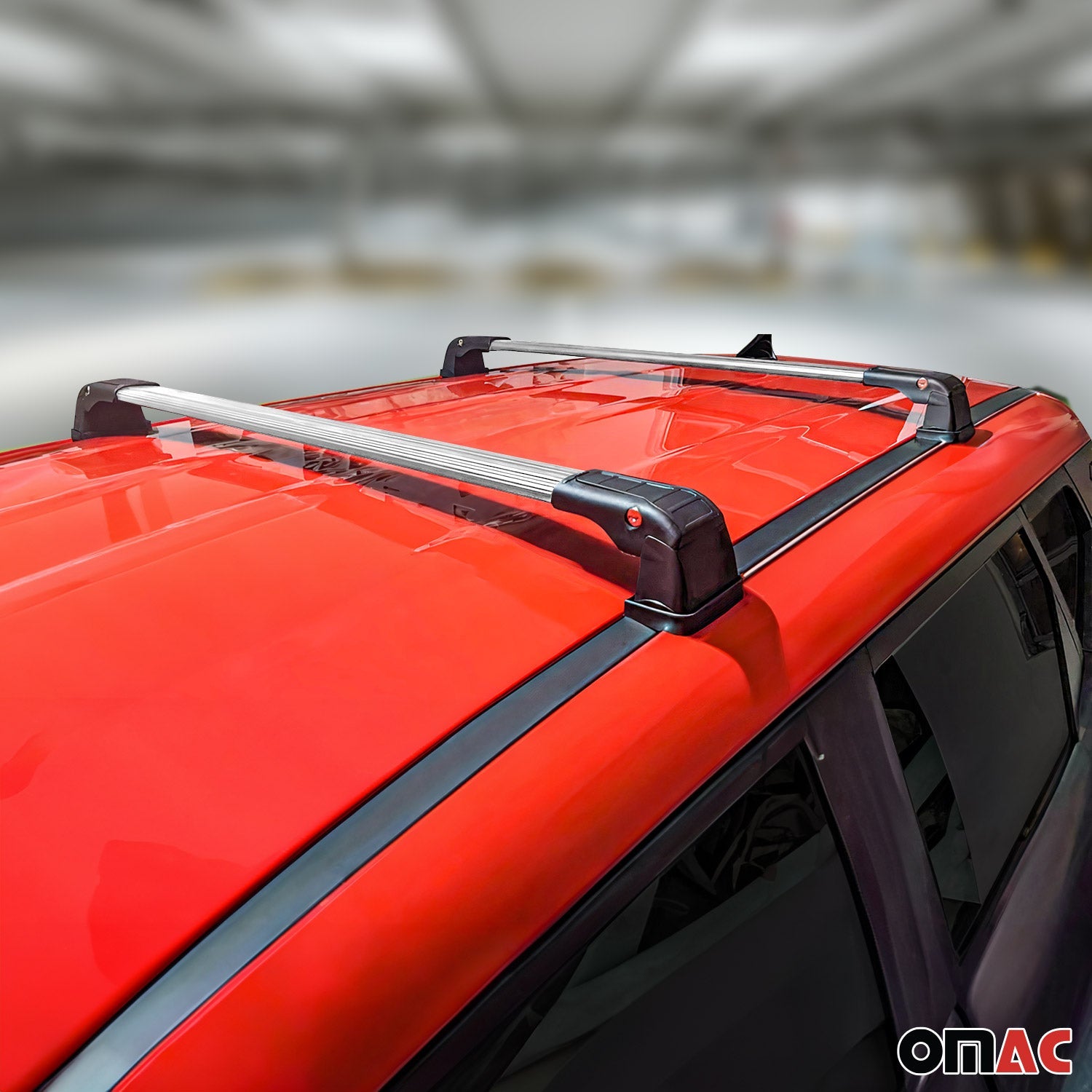 2016-2023 Fiat 500X Roof Rack Cross Bars Silver