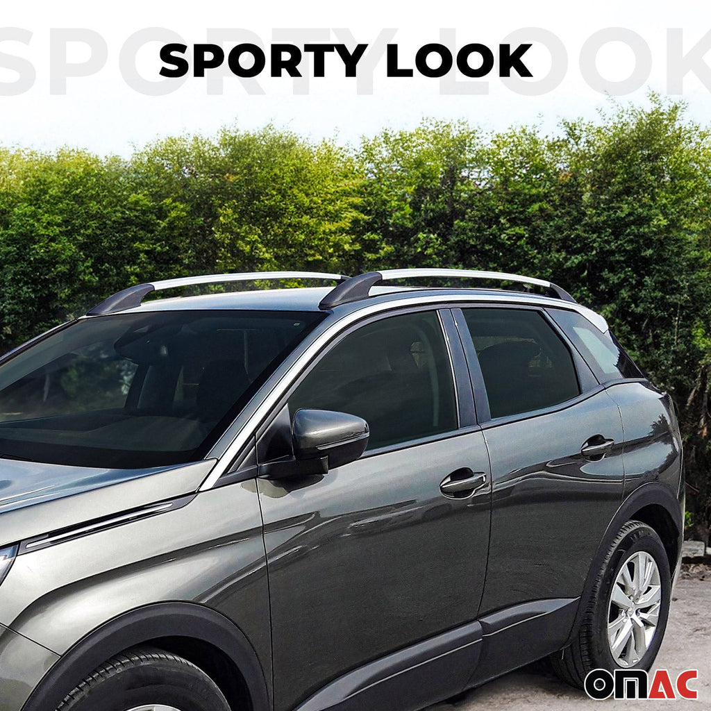 2004-2013 Mazda 3 Roof Rack Rails Side Rails Aluminium Silver 2 Pcs