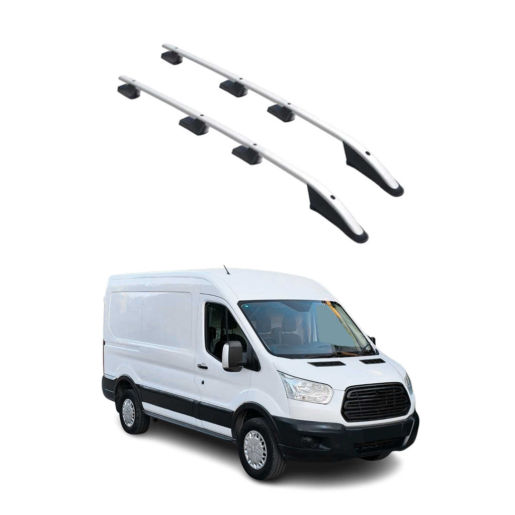 2015-2026 Ford Transit & E-Transit L2 Regular Roof Rack Rails Side Rails Silver