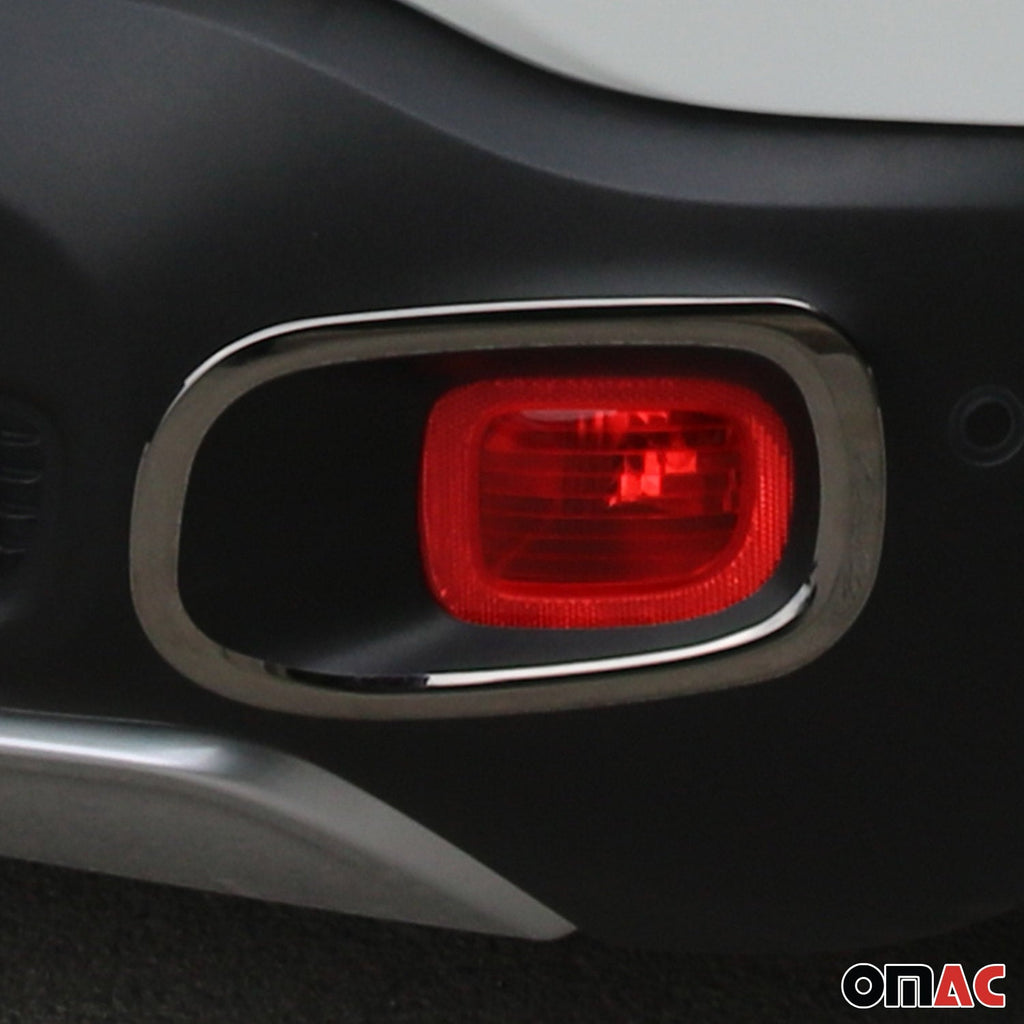 2015-2018 Jeep Renegade Rear Reflector Lamp Rim Frame Dark Steel 2 Pcs