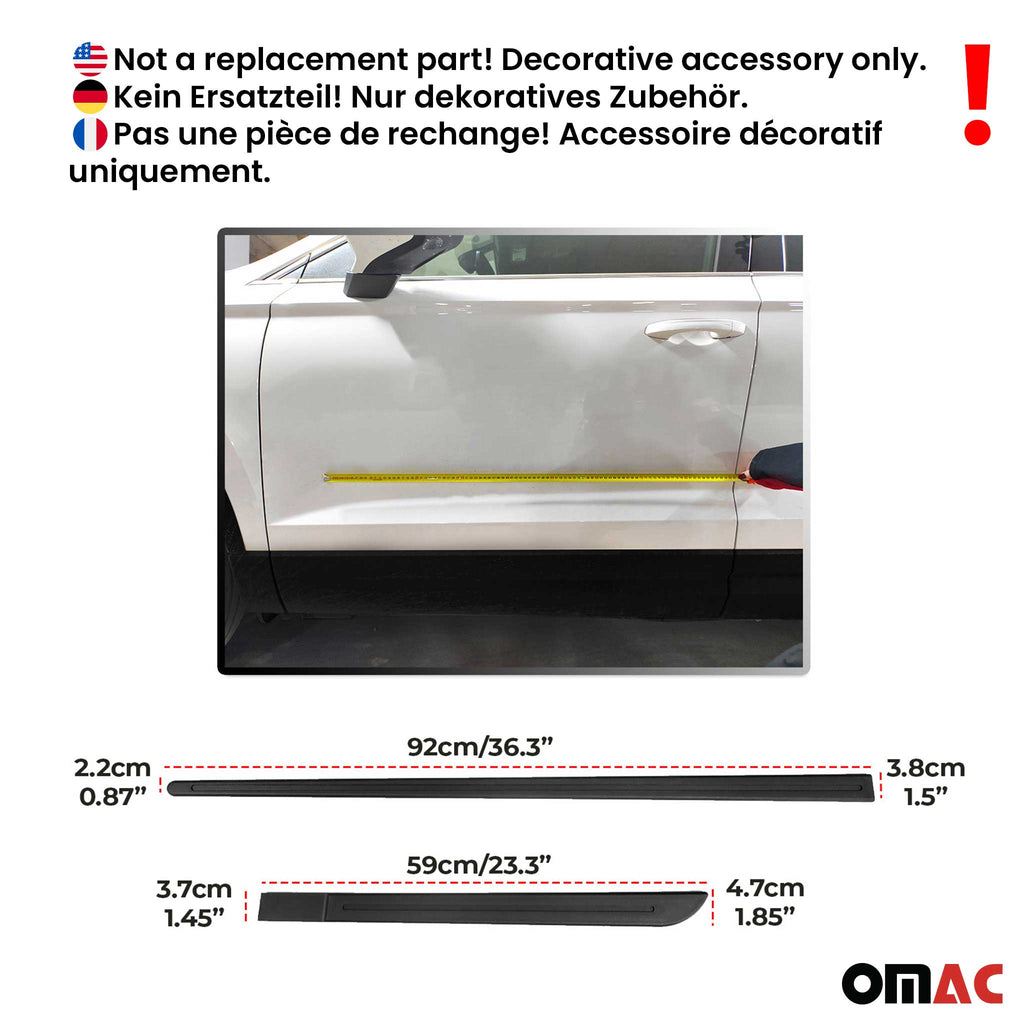 Nissan Side Door Molding Trim Skirt Garnish Black 4 Pcs
